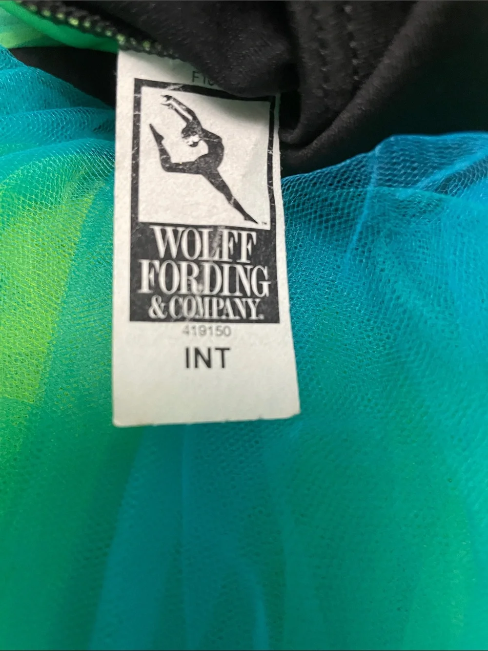 Teal & Lime Tulle Dance Costume Dress - Wolff Fording & Company INT